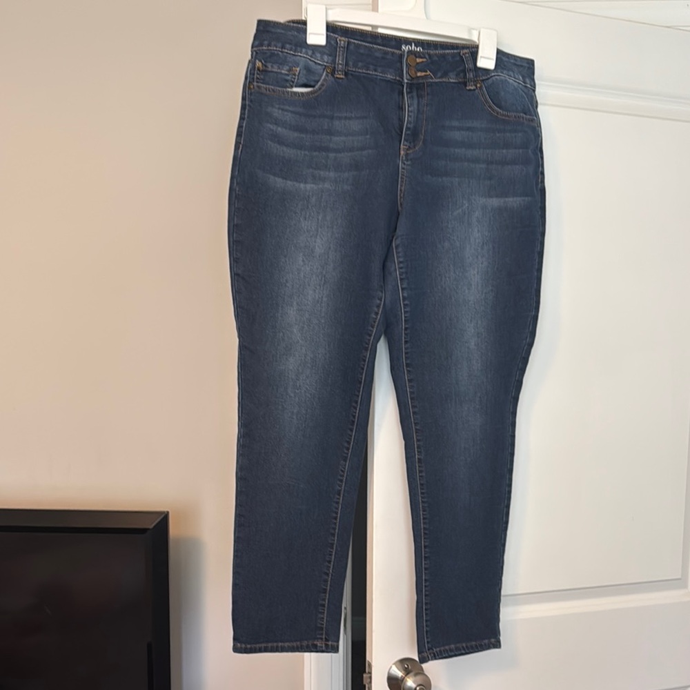 New York & Company Blue Skinny Jeans Modern Fit